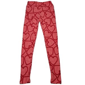 LuLaRoe Heart Leggings Sz OS 2-10
